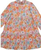 Addison Orange Floral Dress