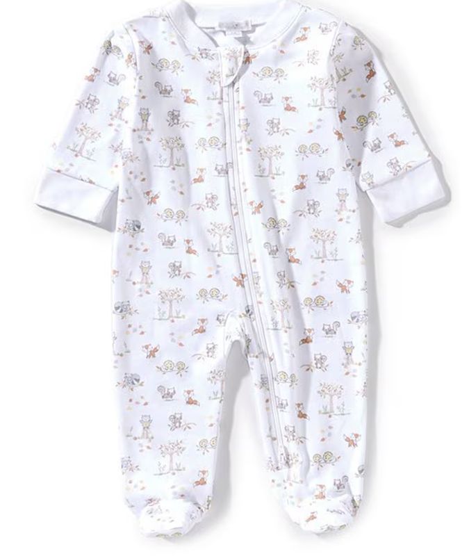Puppy Park Fun Embroidered Zip Footie
