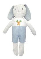 Knit Bunny Doll with Embroidered Romper