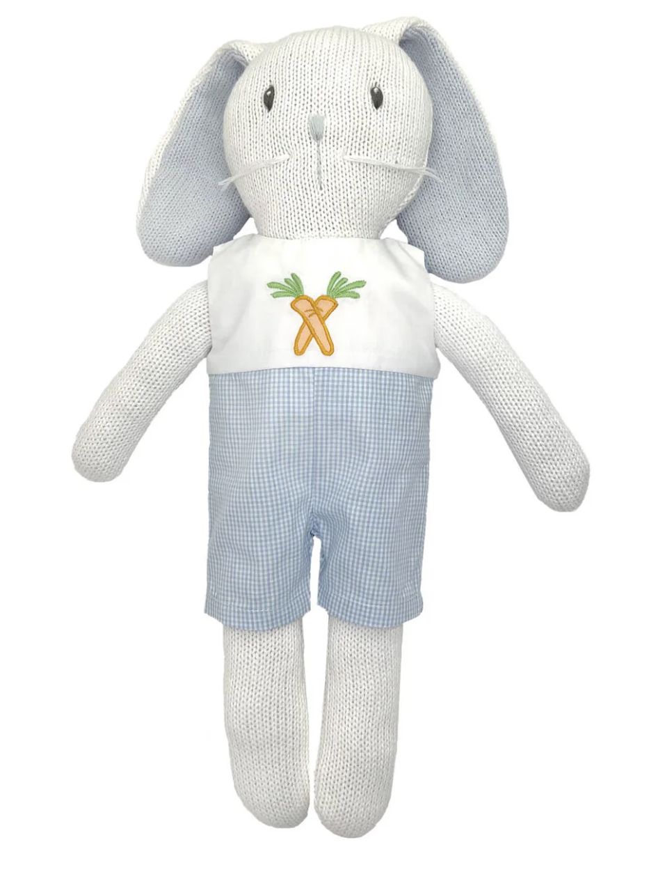 Knit Bunny Doll with Embroidered Romper | Carrot