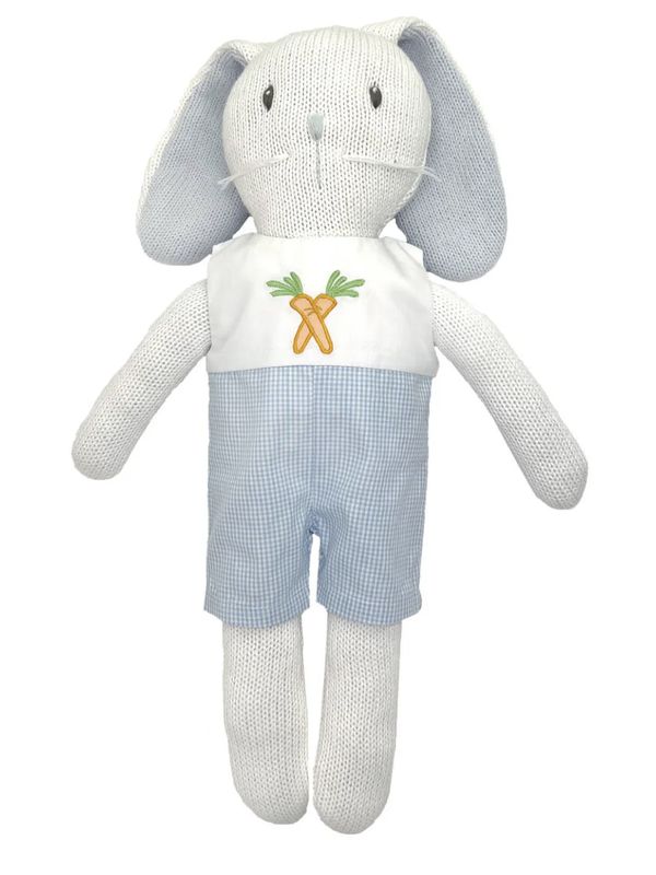 Knit Bunny Doll with Embroidered Romper | Carrot