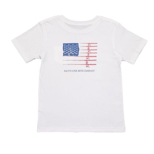 Fishing Pole Flag Graphic T-Shirt, Size: 2t