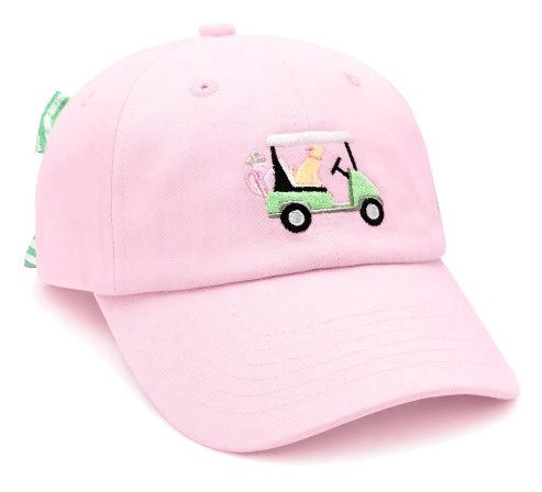 Dog in Golf Cart Hat | Pink