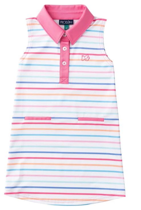 Polo Dress Sunset Stripe