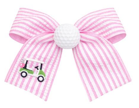 Golf Ball Seersucker Bow