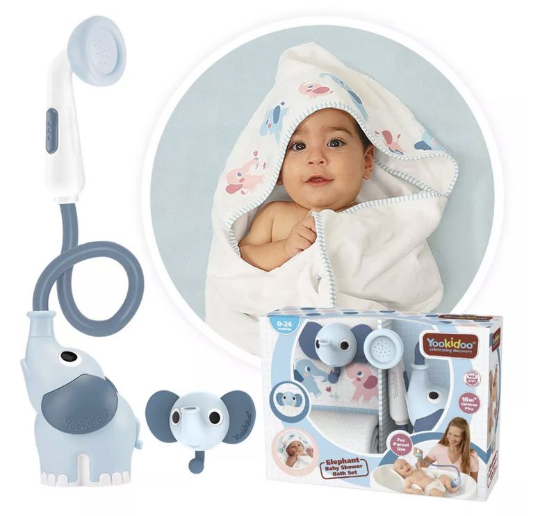 Elephant Baby Shower Bath Set
