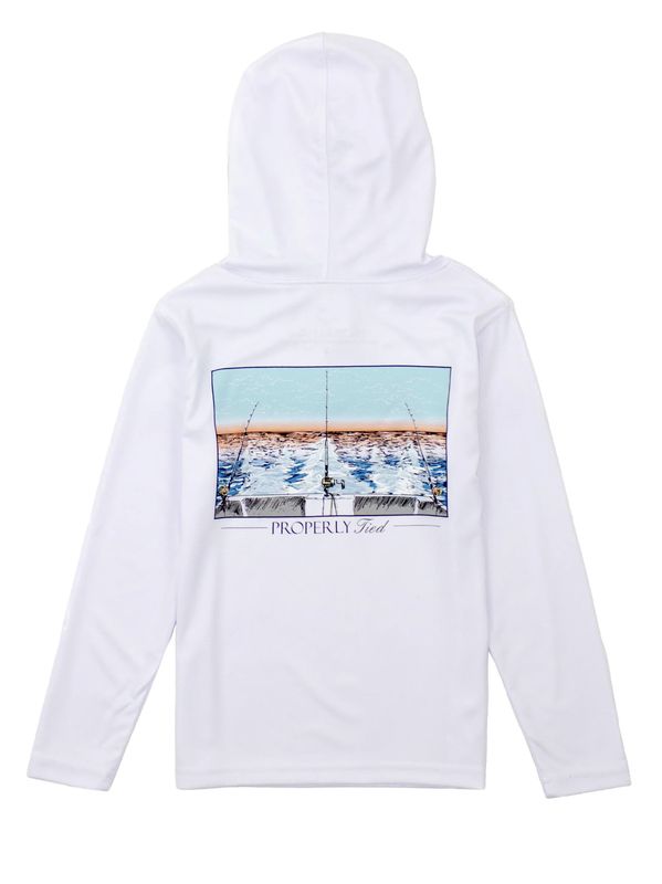 Castaway White Performance Hoodie