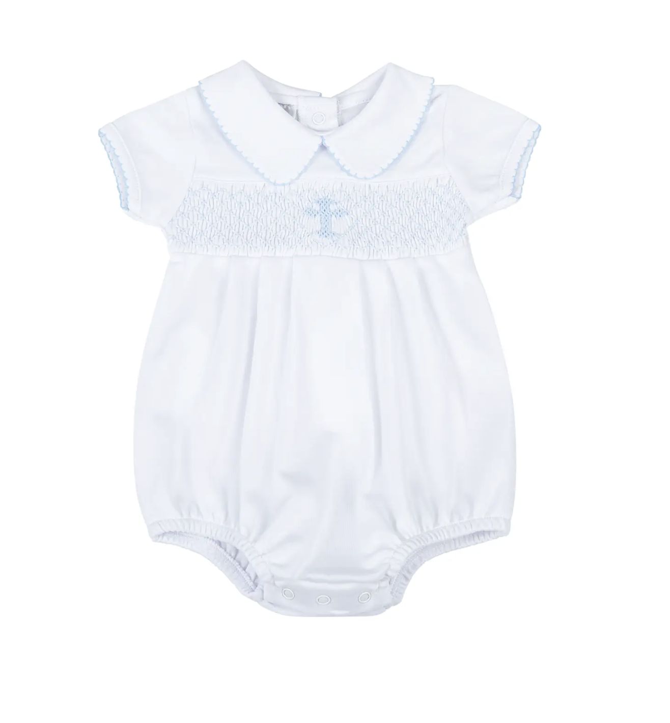 Blessed Smocked Bubble | Blue