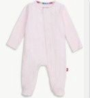 Magnetic Me Love Lines Organic Cotton Pointelle Pink Footie