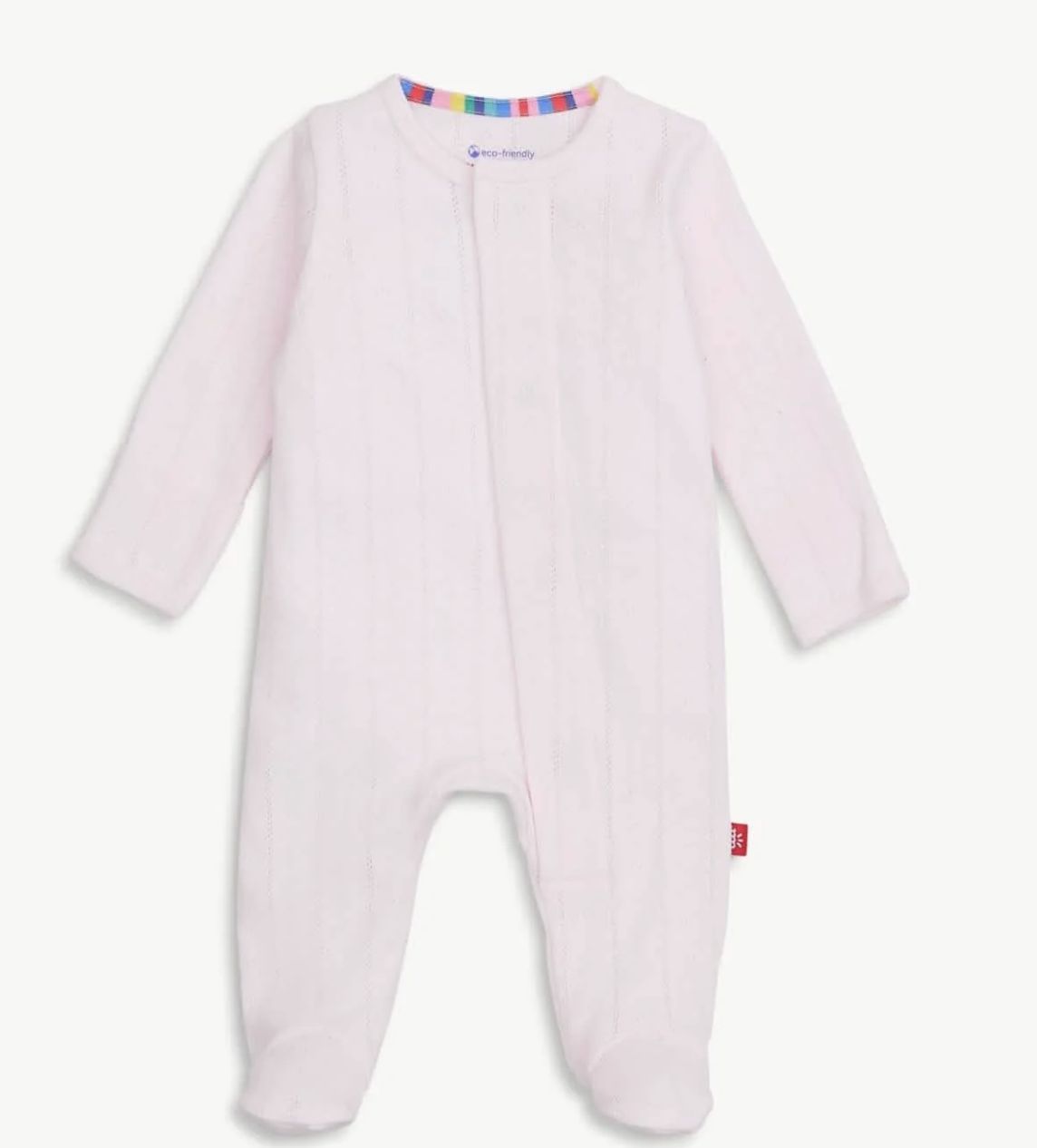 Magnetic Me Love Lines Organic Cotton Pointelle Footie