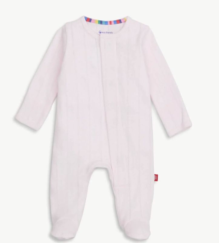 Magnetic Me Love Lines Organic Cotton Pointelle Footie