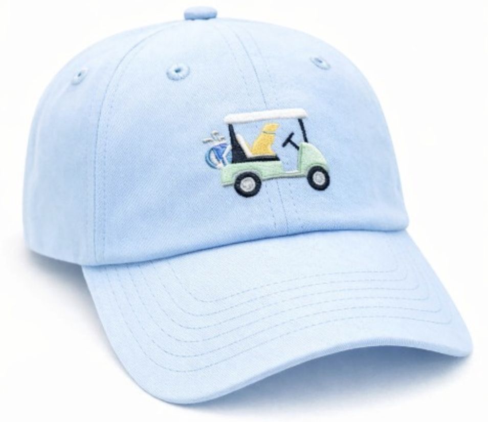 Dog in God Cart Hat | Blue