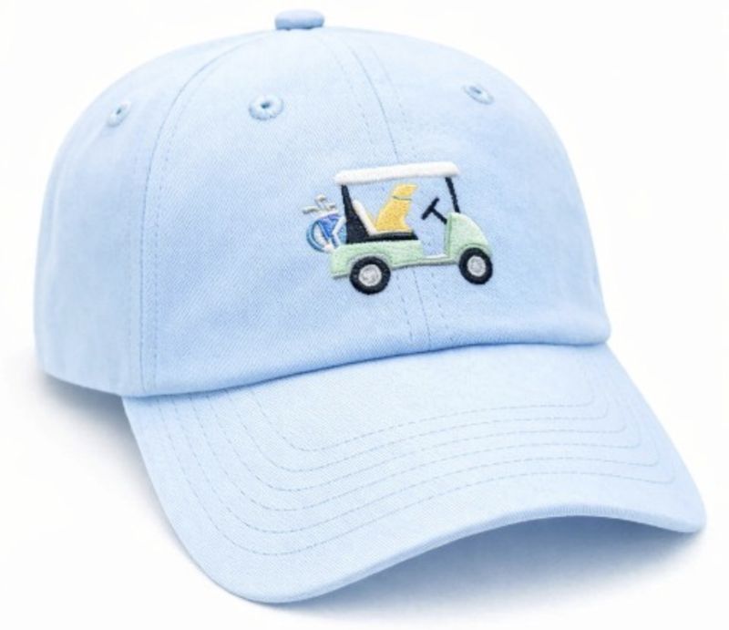 Dog in God Cart Hat | Blue