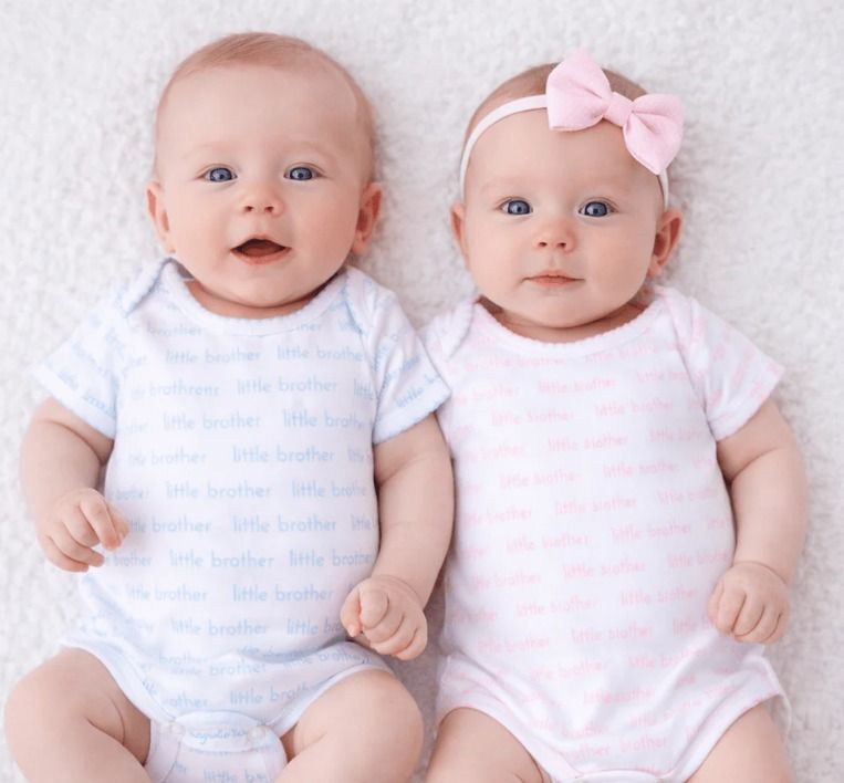 Little Brother Blue Print Bodysuit