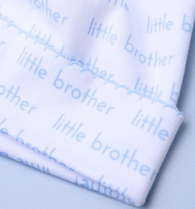Little Brother Print Blue Hat