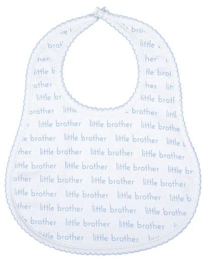 Little Brother Printed Blue Bib