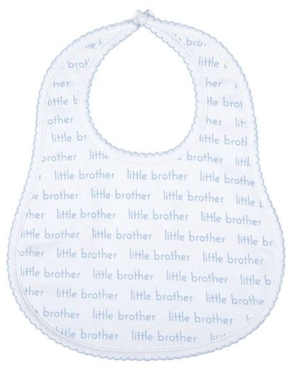 Little Brother Printed Blue Bib