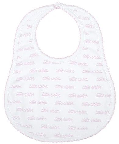 Little Sister Print Pink Bib