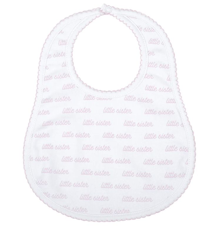 Little Sister Print Pink Bib