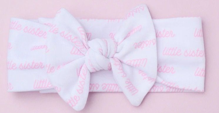 Little Sister Pink Print Headband