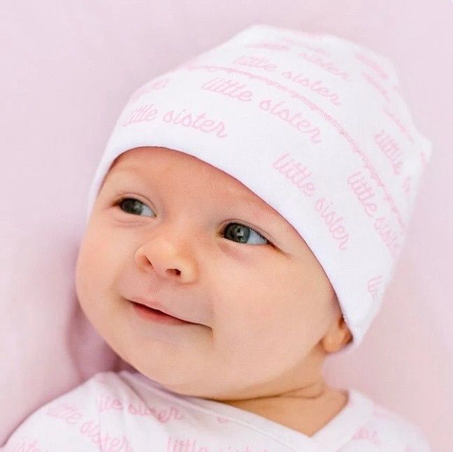 Little Sister Pink Print Hat