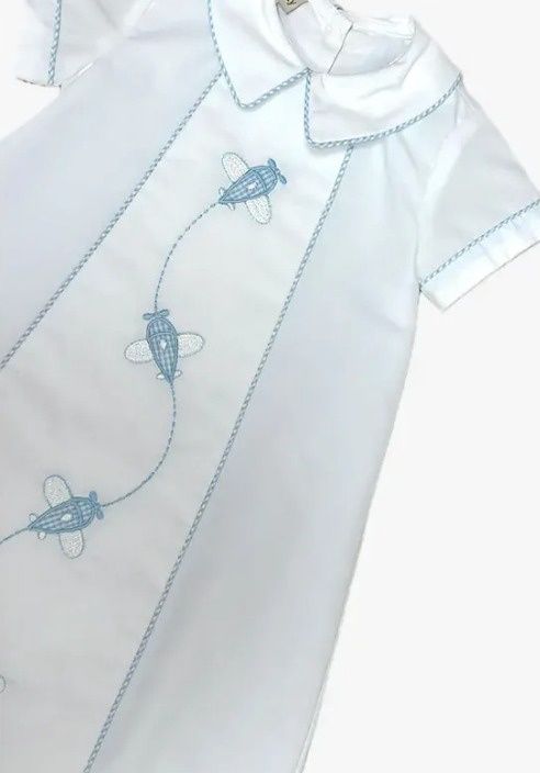Airplanes Smocked Daygown