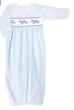 Stripes Smocked Airplanes