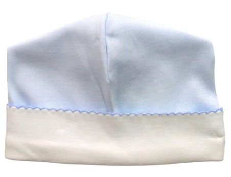 Blue Hat w/Picot Trim