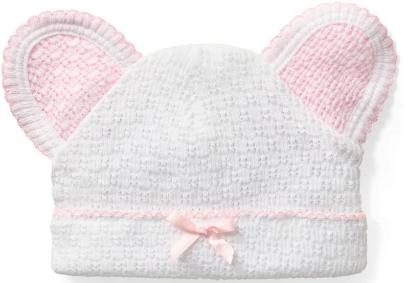 Knit Bear Beanie Pink