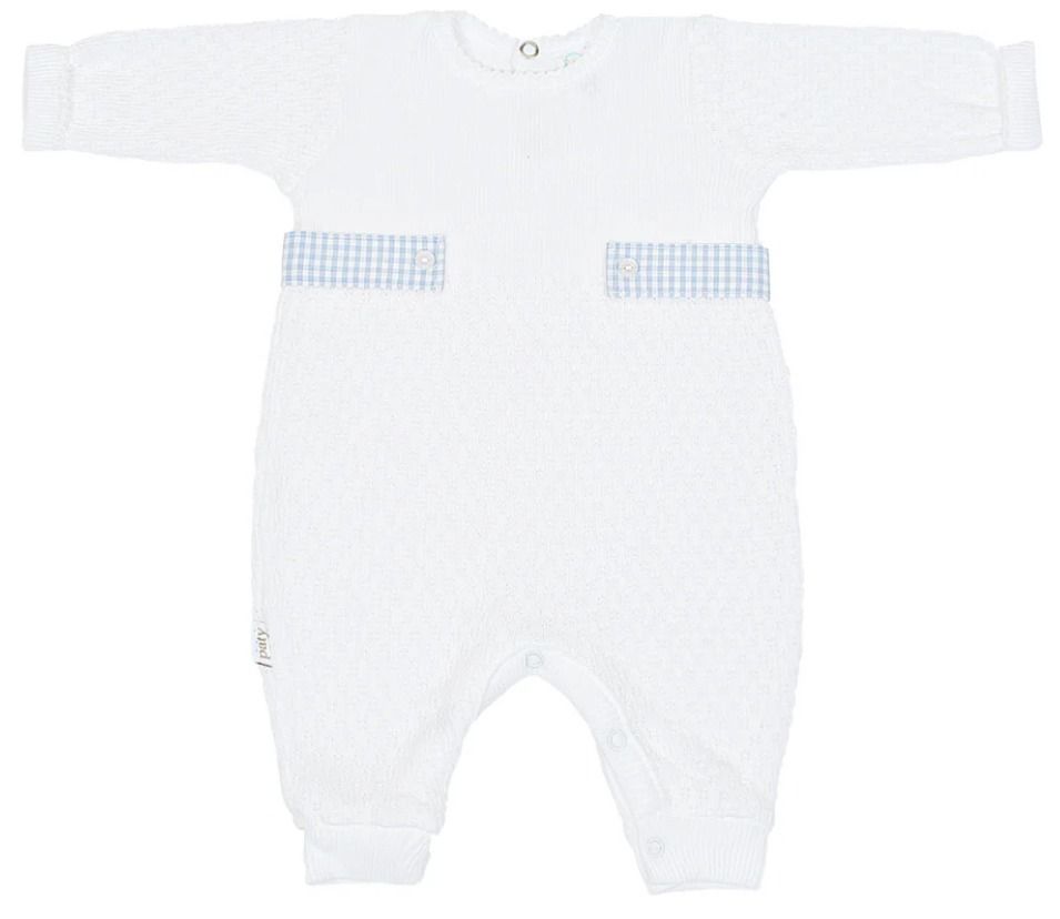Romper w/Cerulean Gingham Tabs