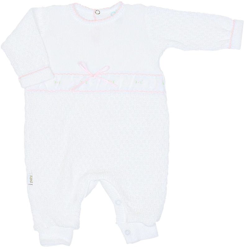 Romper with Swiss Floral Trim