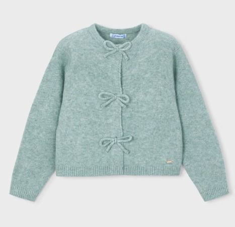 Cardigan with Bows, Colors: green, Size: 2