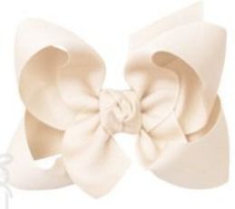 Large 4.5 Bows, Colors: Oatmeal, Size: 4.5 LG