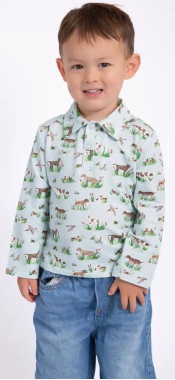 Polo Sweatshirt D. Dog, Colors: Blue, Size: 12-18months
