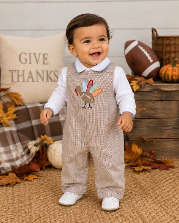 Football/Turkey Appl., Colors: Khaki, Size: 9months
