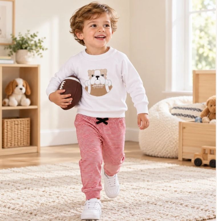 Bulldog Pride Applique Boy, Size: 2t