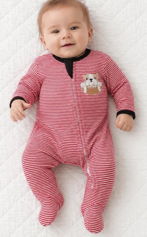 Bulldog Pride Boy, Colors: red, Size: preemie