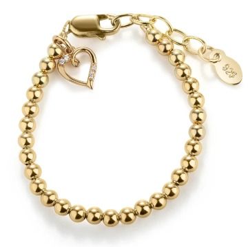 Heart Charm Bracelet, Colors: Gold, Size: 0-12months
