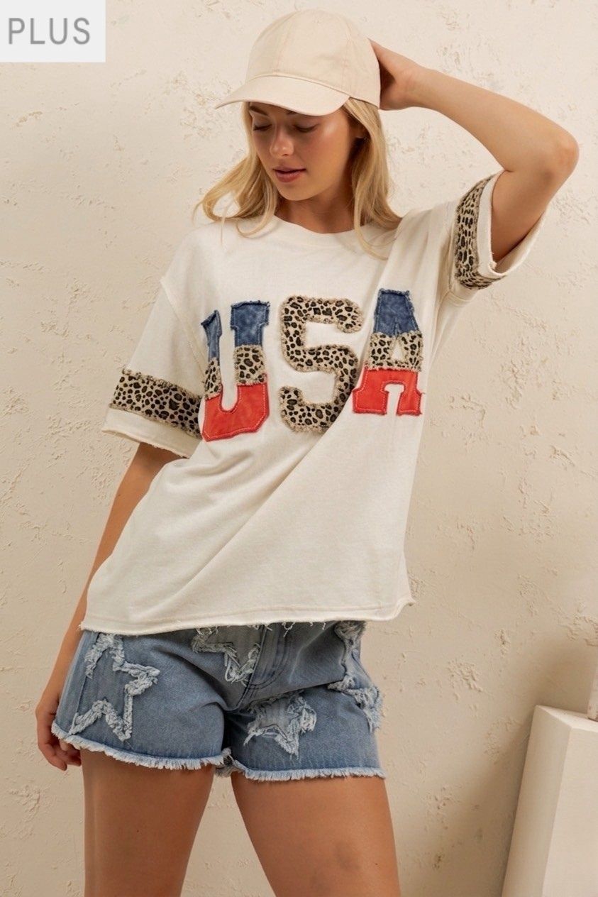 wild patch USA tee