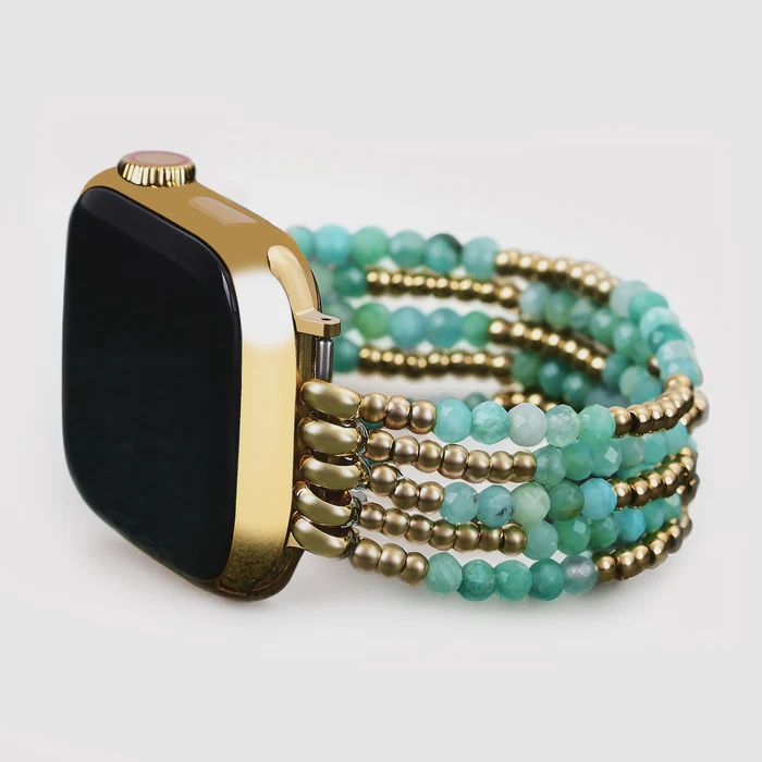 Glowing Amazonite Stretch Apple Watch Srtap