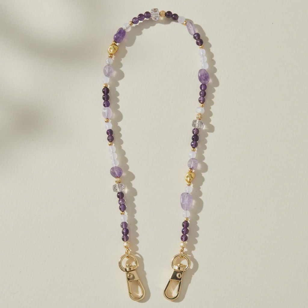 Amethyst Glow Phone Chain