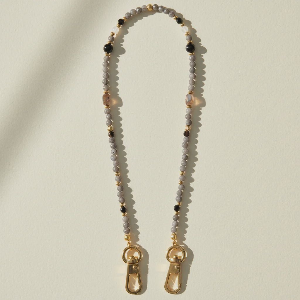 Grey Agate Phone Chain