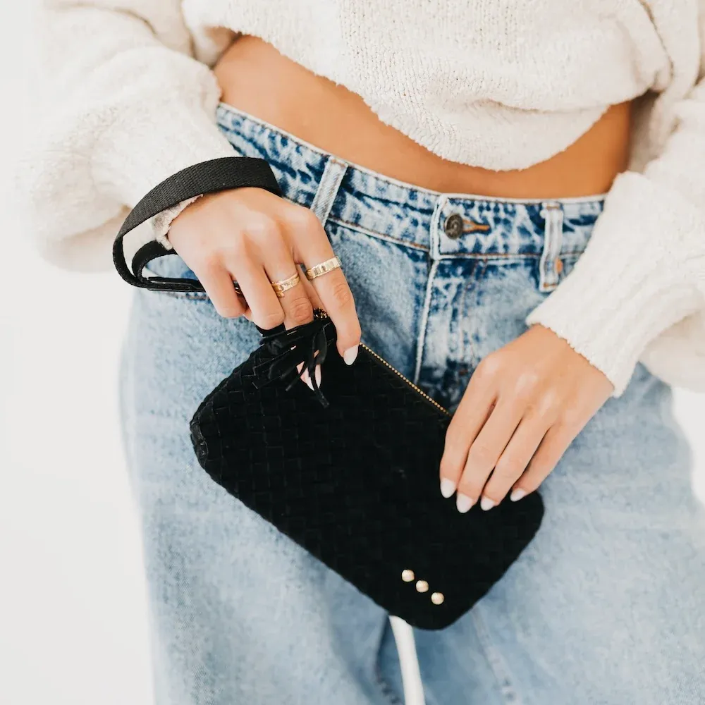 Suede Emma Clutch Wristlet