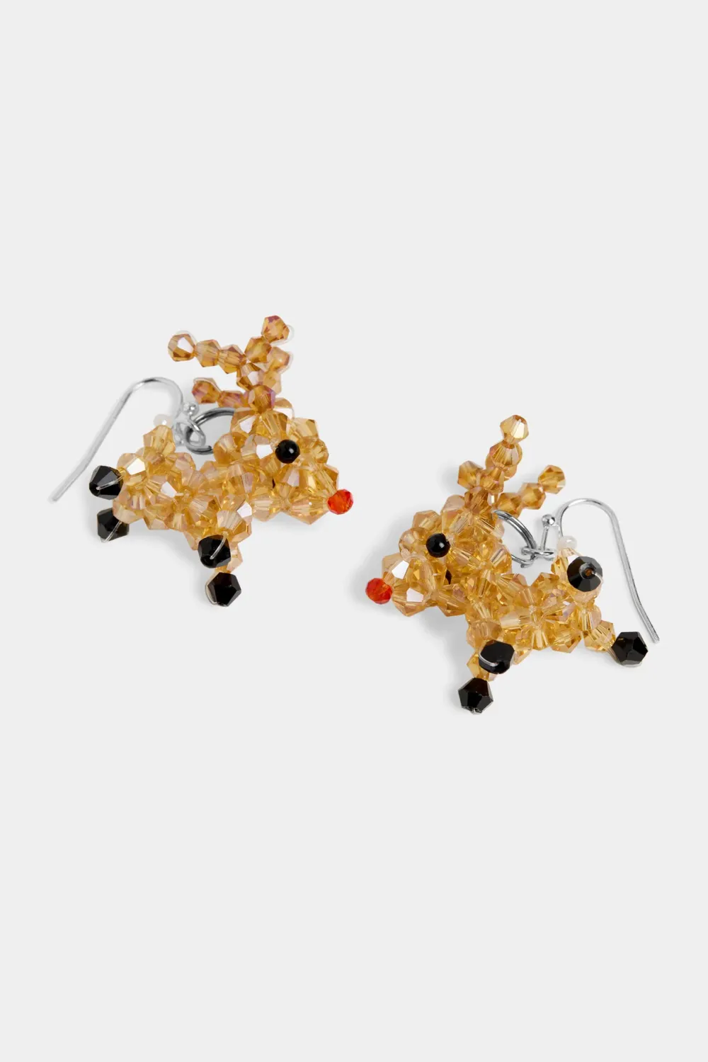 Beaded Rudolph earrings