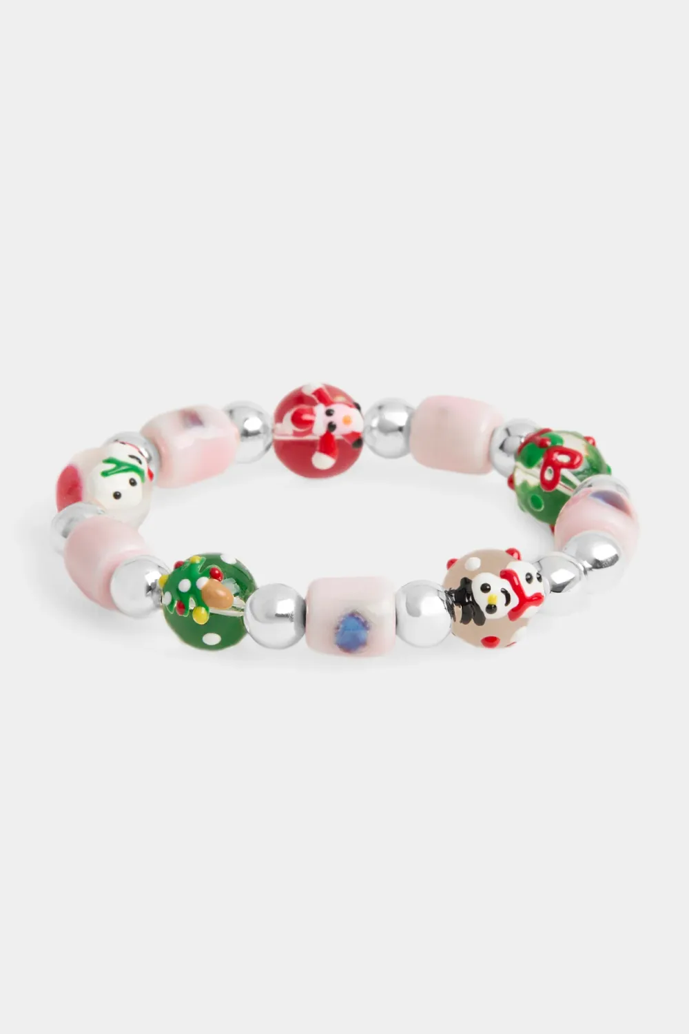 Painted bead blush bracelet