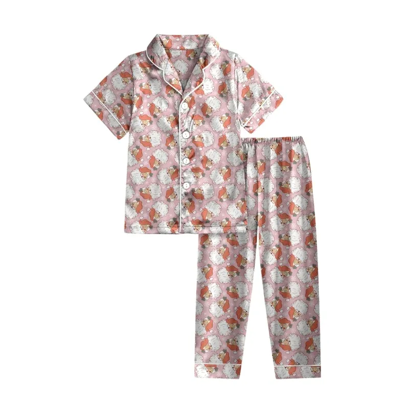 Pink Santa lounge pants set