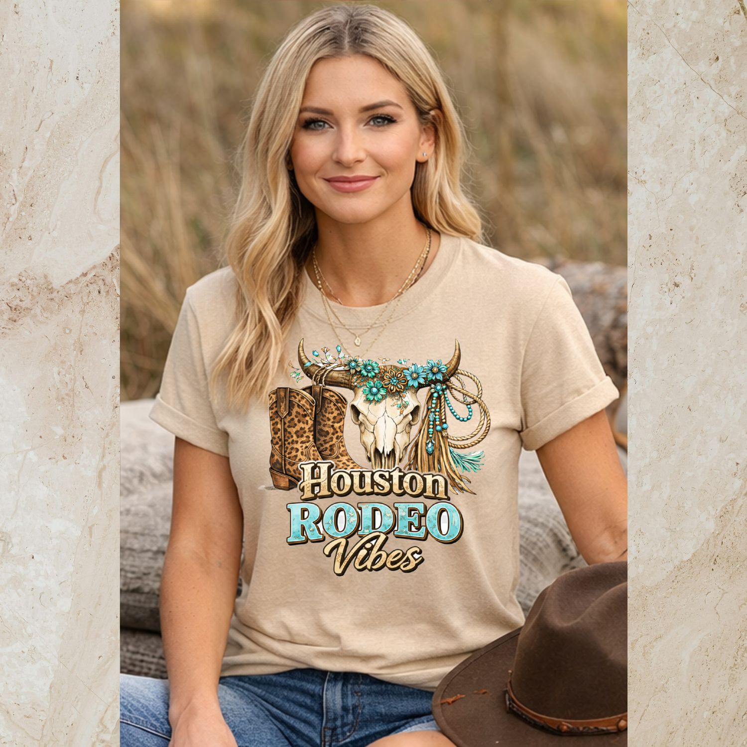 Houston Rodeo Vibes Western Tee