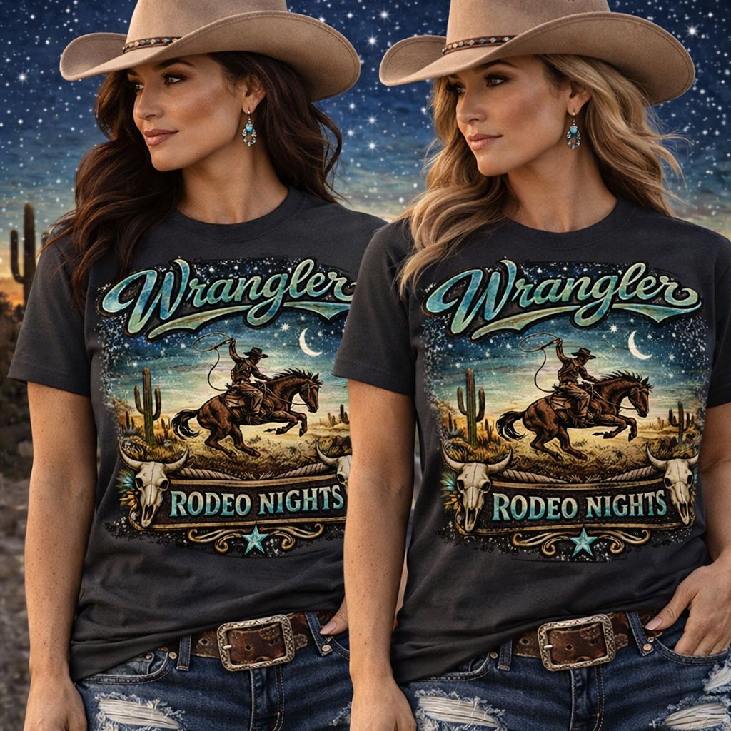 Wrangler Style Rodeo Nights Tees &amp; Sweatshirts