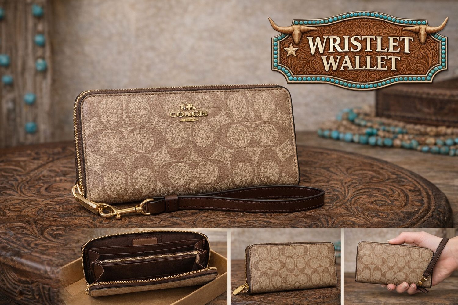 Upcycled Designer Wristlet Wallet