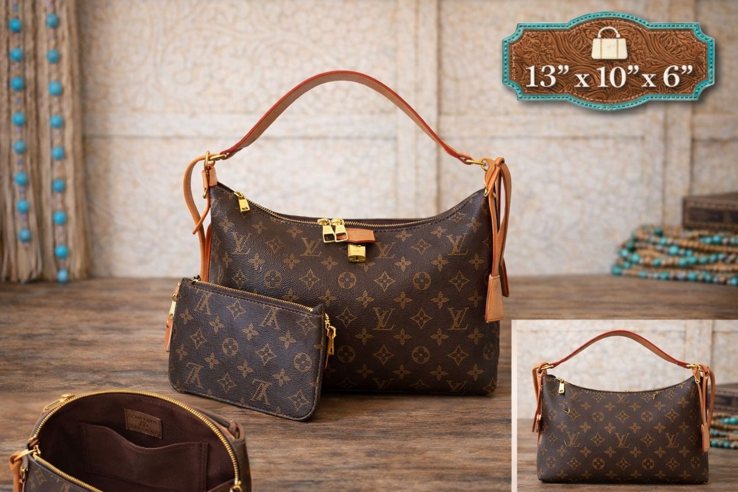 ✨ Upcycled Designer Monogram Shoulder Bag Set ✨